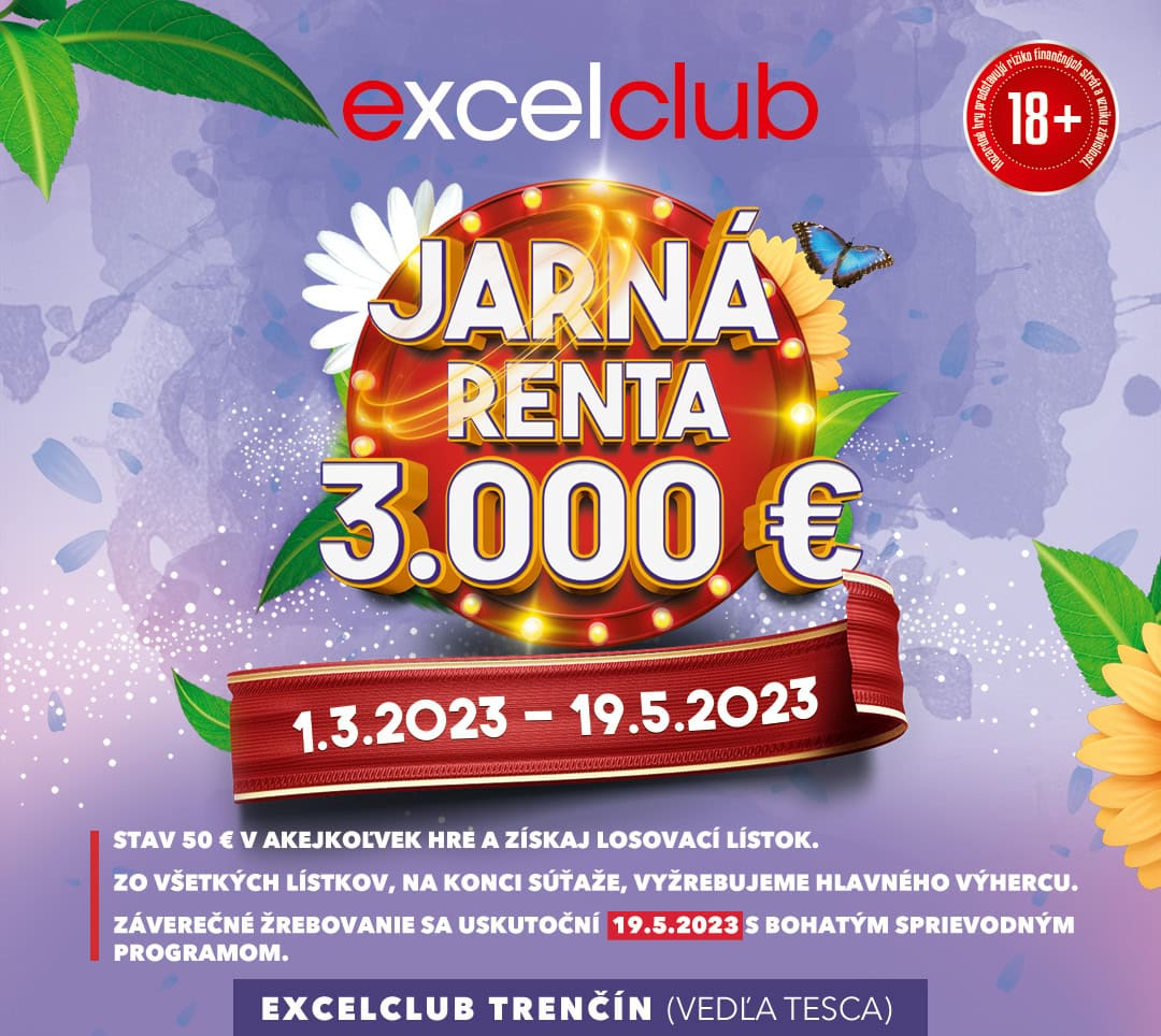 jarná renta 3 000 € excelclub Trenčín