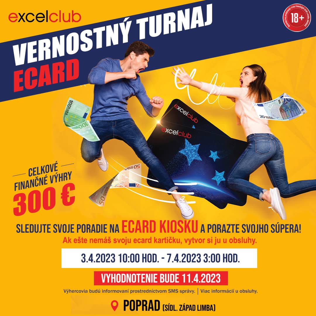 VERNOSTNÝ TURNAJ E-CARD 3.4.2023 - 7.4.2023 excelclub Poprad