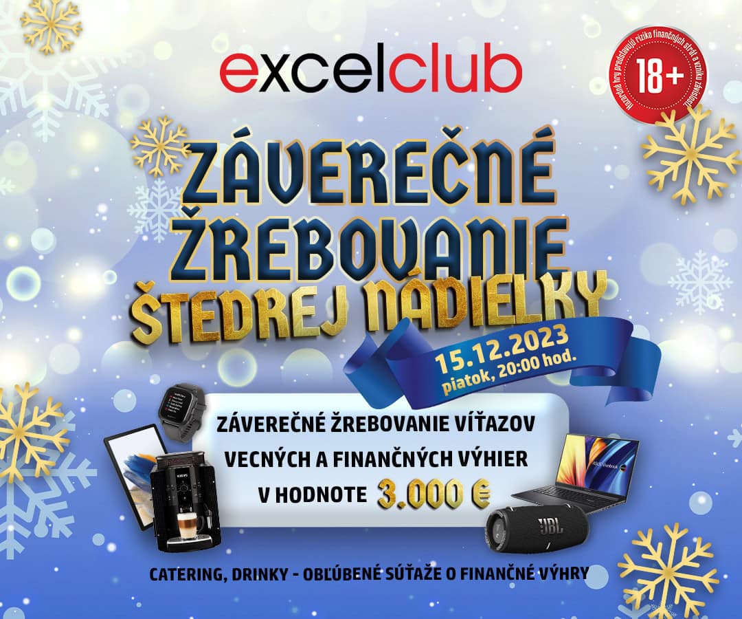 ZÁVEREČNÉ ŽREBOVANIE ŠTEDREJ NÁDIELKY 15.-16.12.2023 excelclub Čakajovce, Púchov, Martin, Banská Bystrica