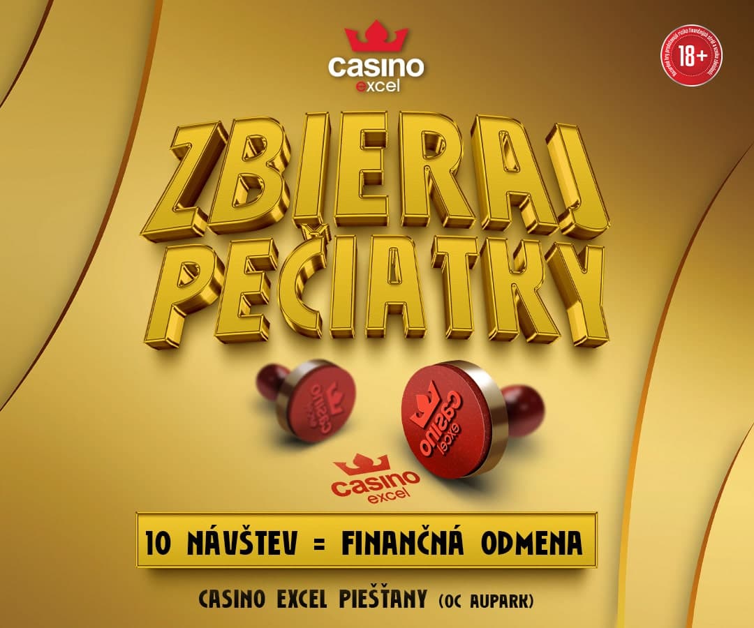 ZBIERAJ PEČIATKY 1.2. - 29.2.2024 CASINO EXCEL PIEŠŤANY