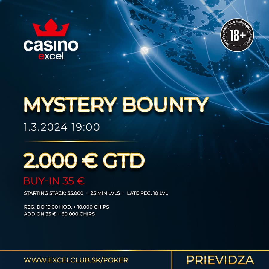 MYSTERY BOUNTY 1.3.2024 casino excel Prievidza