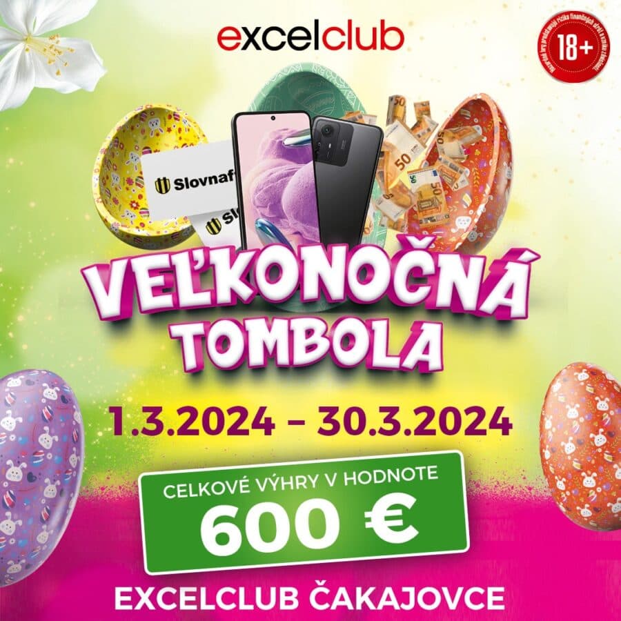 VEĽKONOČNÁ TOMBOLA excelclub Čakajovce