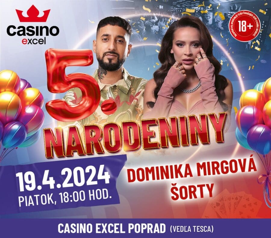 5.NARODENINY casino excel Poprad