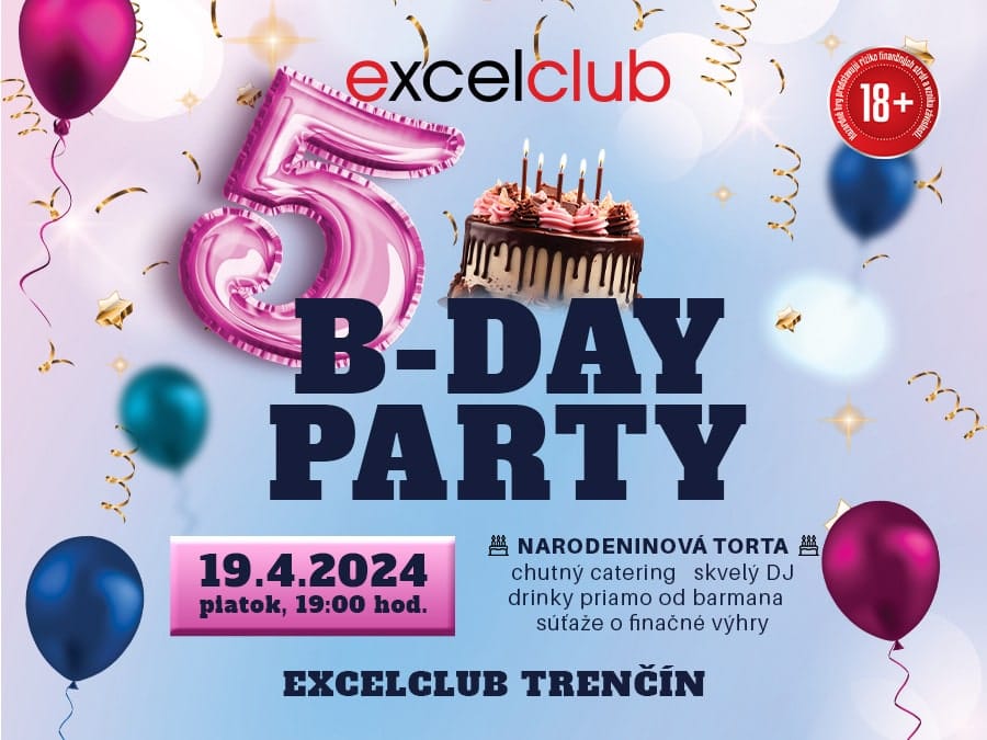 5. NARODENINY excelclub Trenčín