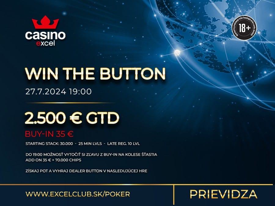 WIN THE BUTTON 27.7.2024 casino excel Prievidza