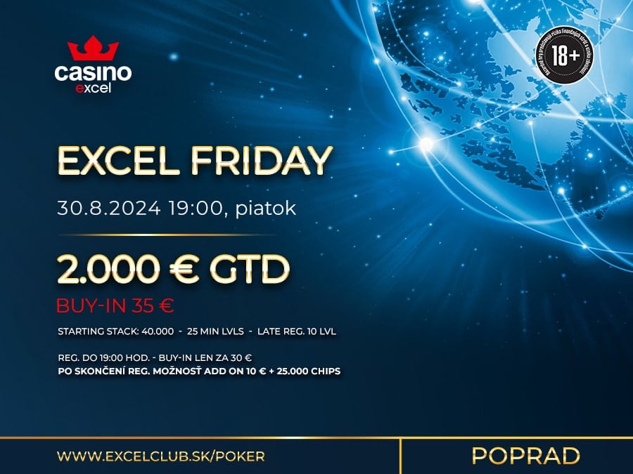 EXCEL FRIDAY 30.8.2024 casino excel Poprad