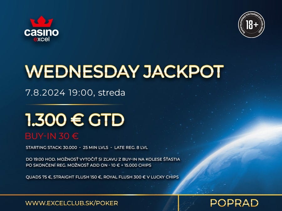 WEDNESDAY JACKPOT 7.8.2024 casino excel Poprad