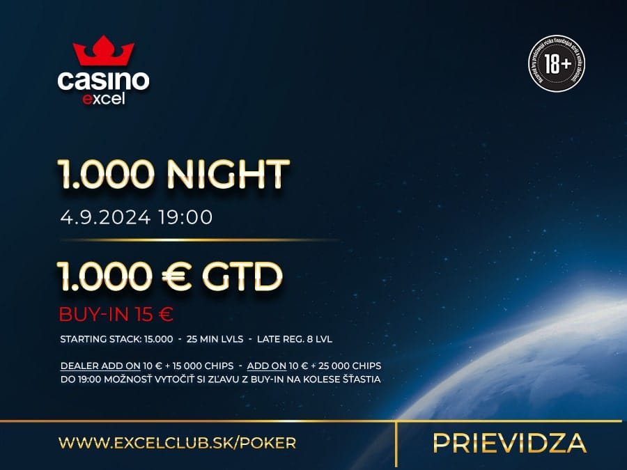 1.000 NIGHT 4.9.2024 casino excel Prievidza