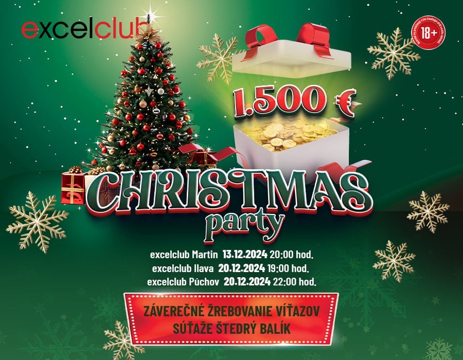 CHRISTMAS PARTY excelcluby Martin, Púchov, Ilava
